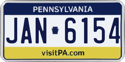 PA license plate JAN6154