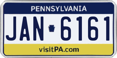 PA license plate JAN6161