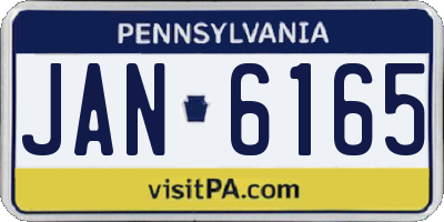 PA license plate JAN6165