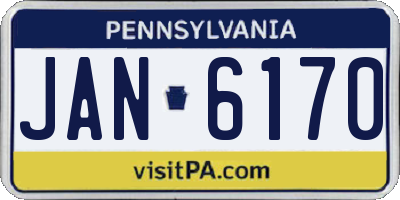 PA license plate JAN6170