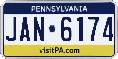 PA license plate JAN6174