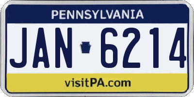 PA license plate JAN6214