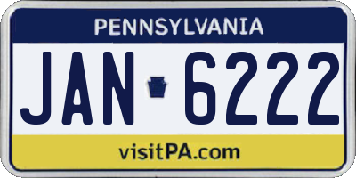 PA license plate JAN6222