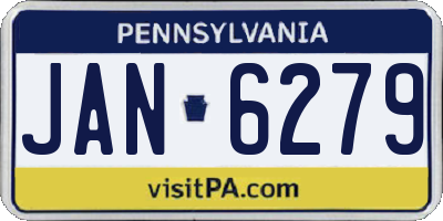 PA license plate JAN6279