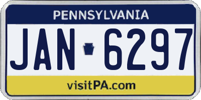 PA license plate JAN6297