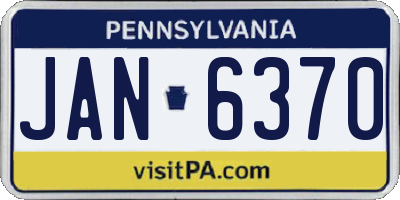 PA license plate JAN6370