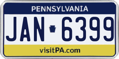 PA license plate JAN6399
