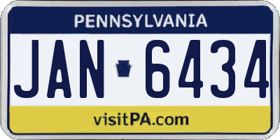 PA license plate JAN6434