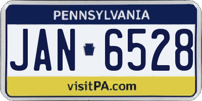PA license plate JAN6528
