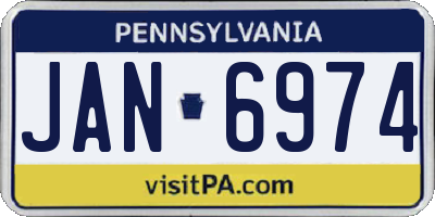 PA license plate JAN6974