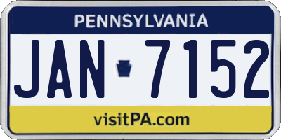 PA license plate JAN7152