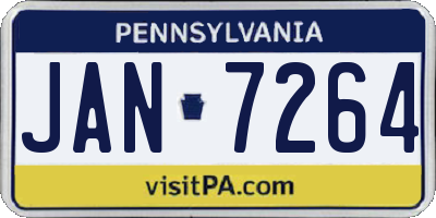PA license plate JAN7264