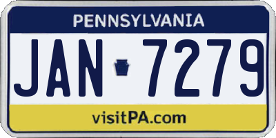 PA license plate JAN7279
