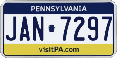 PA license plate JAN7297