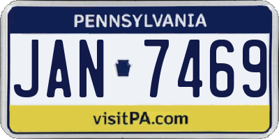 PA license plate JAN7469