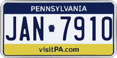 PA license plate JAN7910
