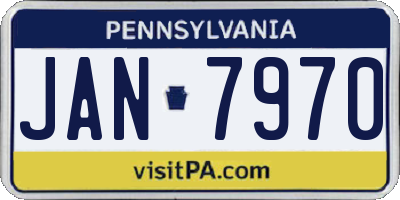 PA license plate JAN7970
