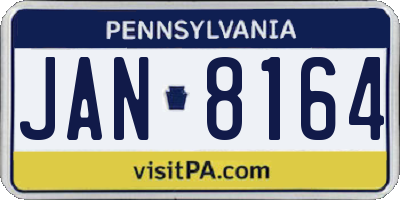 PA license plate JAN8164