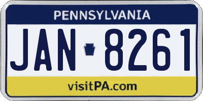 PA license plate JAN8261