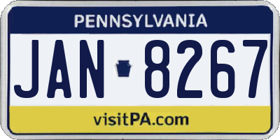 PA license plate JAN8267