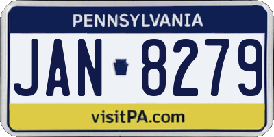 PA license plate JAN8279