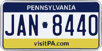 PA license plate JAN8440