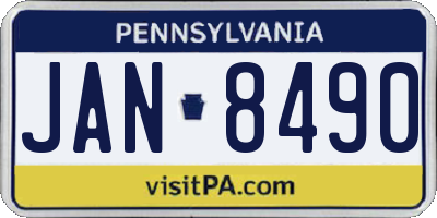 PA license plate JAN8490