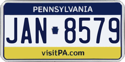 PA license plate JAN8579