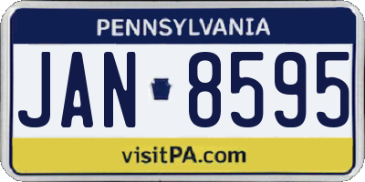 PA license plate JAN8595