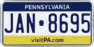 PA license plate JAN8695