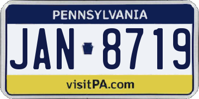PA license plate JAN8719