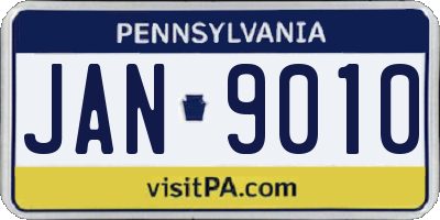 PA license plate JAN9010