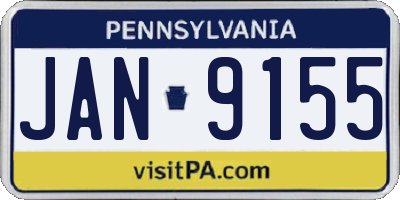 PA license plate JAN9155