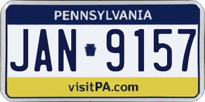 PA license plate JAN9157