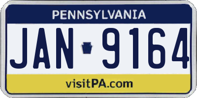 PA license plate JAN9164