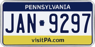 PA license plate JAN9297