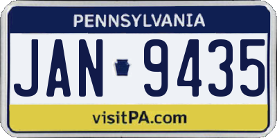 PA license plate JAN9435