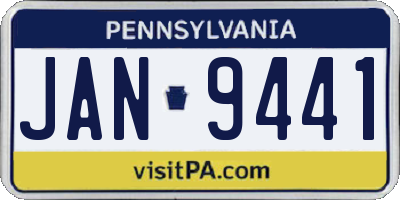 PA license plate JAN9441