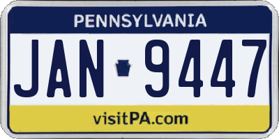 PA license plate JAN9447