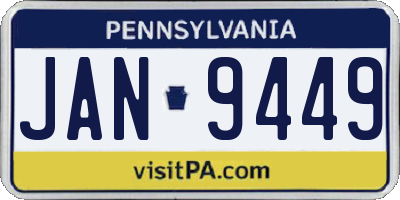 PA license plate JAN9449