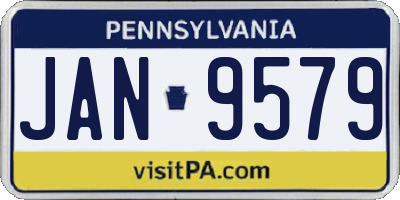 PA license plate JAN9579