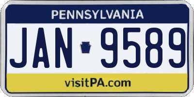 PA license plate JAN9589