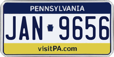 PA license plate JAN9656