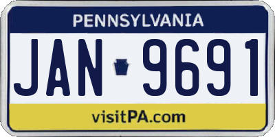 PA license plate JAN9691