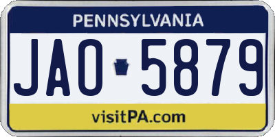 PA license plate JAO5879