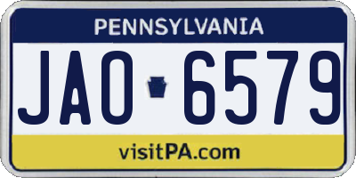 PA license plate JAO6579