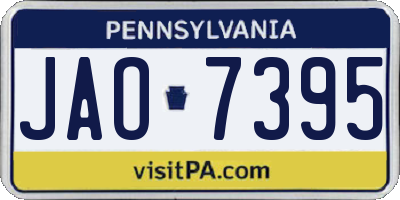 PA license plate JAO7395