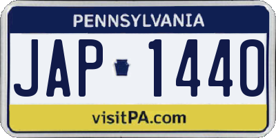 PA license plate JAP1440