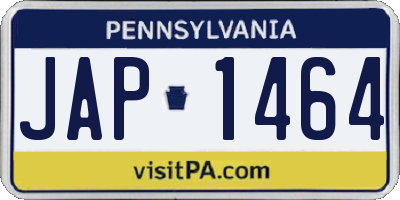 PA license plate JAP1464