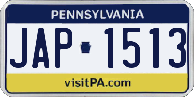 PA license plate JAP1513